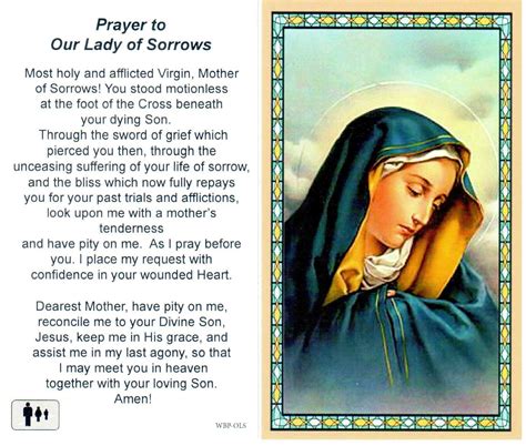 prayer to our mother of sorrows